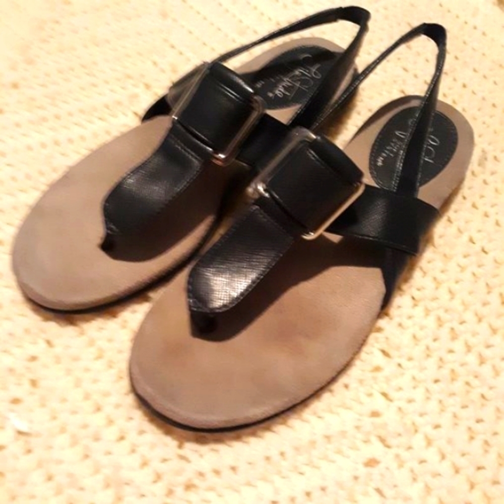 LIFE STRIDE SANDALS FLEX COMFORT SOLE Dark Blue SIZE 6 M